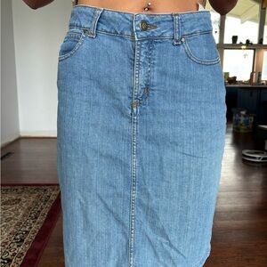 Carolina Herrera Blue Denim Skirt